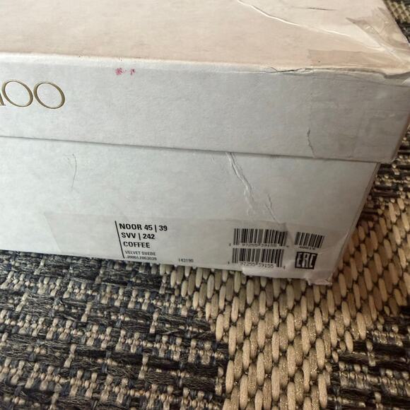 JIMMY CHOO Noor 45 Coffee Velvet Suede Ankle Boots Size 39 - Picture 6 of 10